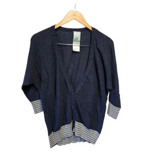 ANTHROPOLOGIE‎ APHORISM Cardigan LARGE Blue and Gray